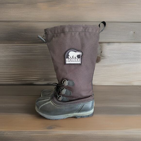 Sorel Boots Womens Size 8 Black Snowfall Insulated Waterproof Tall Lined Snow